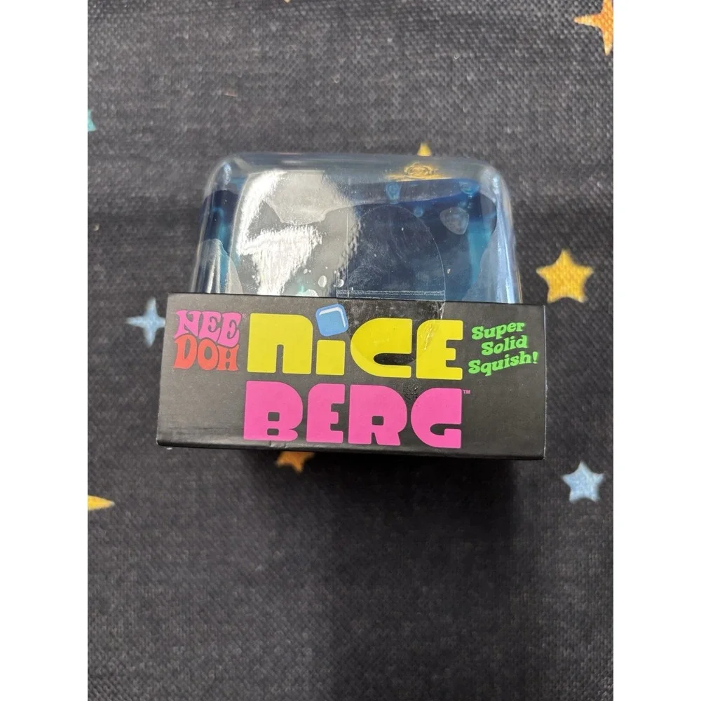NeeDoh Nice Berg Blue XL Giant Nee Doh Niceberg Solid Squish Cube Brand New
